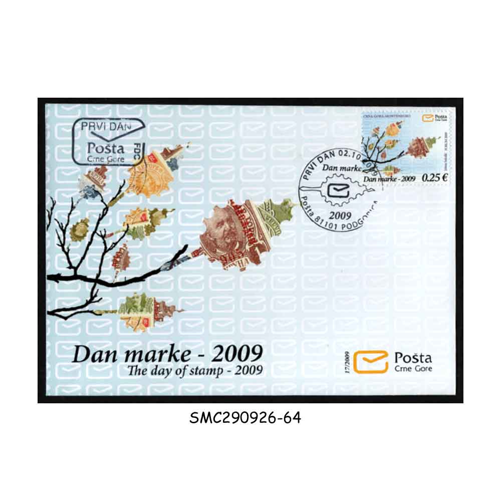 Stamps from MONTENEGRO - 2009 STAMP DAY - FDC