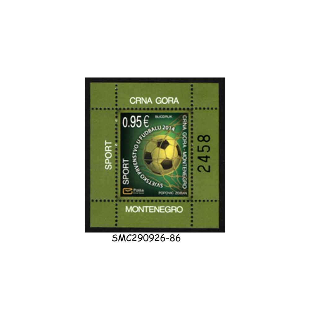 Stamps from MONTENEGRO - 2014 FIFA WORLD CUP OF FOOTBALL BRAZIL - MIN. SHEET MINT NH