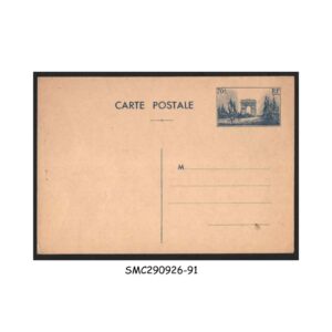 Stamps from FRANCE - 70c ARC de TRIOMPHE, PARIS POSTCARD - MINT