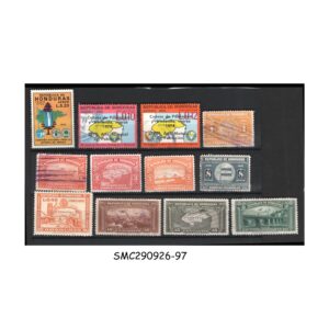 Stamps from HONDURAS - 1938-1973 SELECTED STAMPS - 12V ( MINT & USED BOTH SEE SCAN )